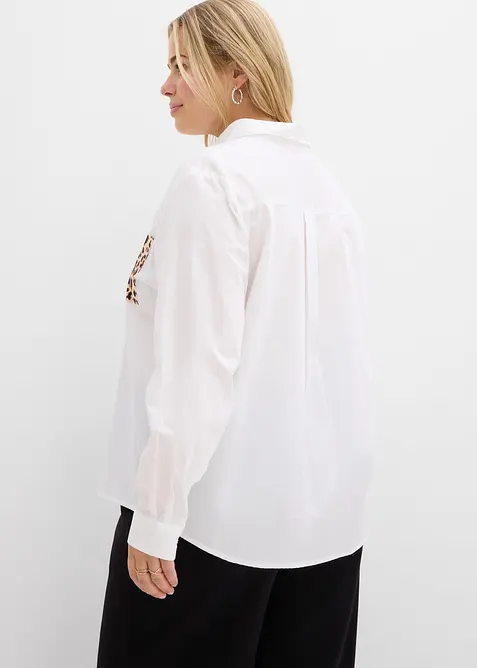 Camicia oversize con tasca a contrasto, bonprix