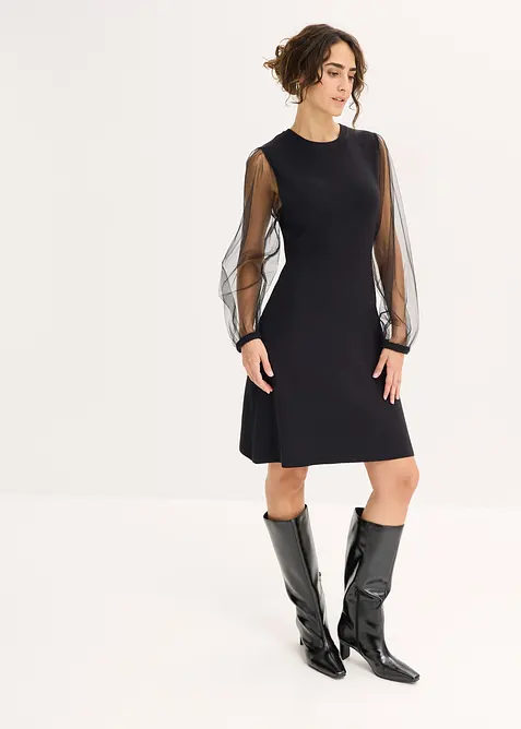 Abito in maglia di misto viscosa fluente, bonprix