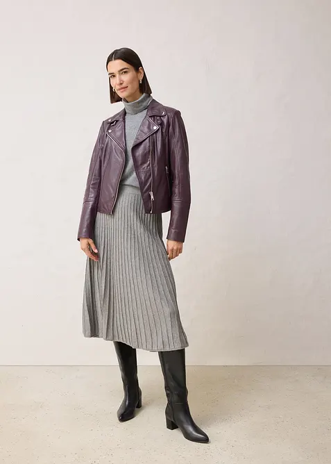 Gonna di maglia con lana merino, bonprix