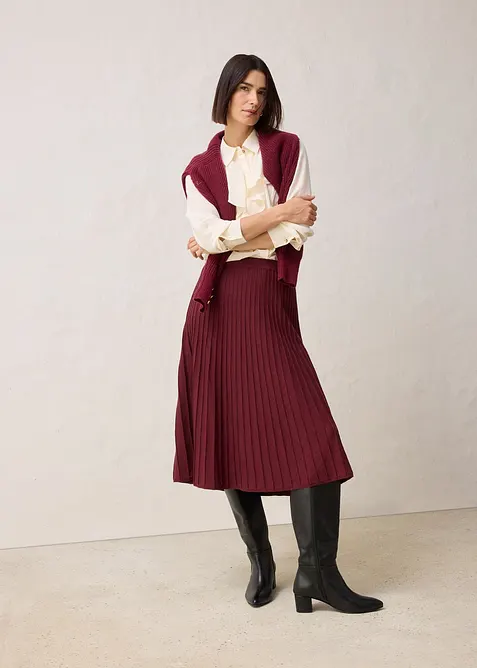 Gonna di maglia con lana merino, bonprix