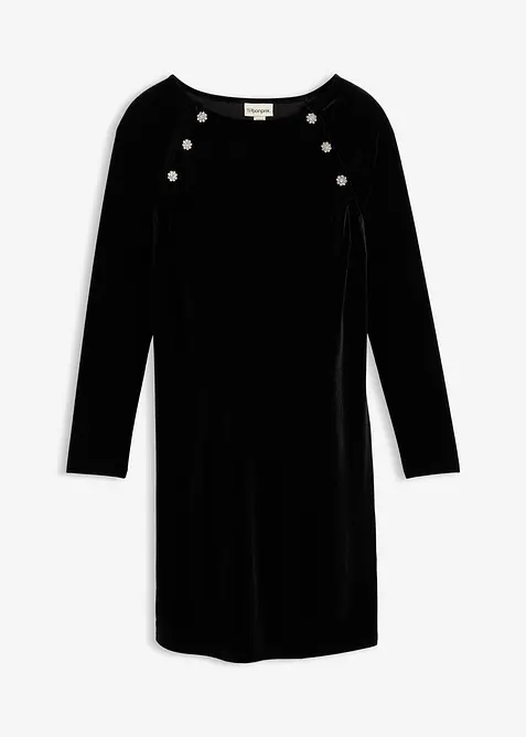 Abito prémaman / da allattamento 2 in 1 in velluto morbido, bonprix