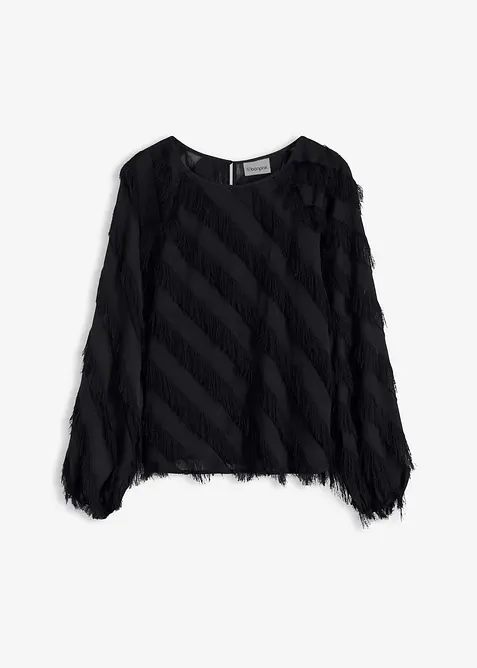 Blusa con dettagli frangiati, bonprix