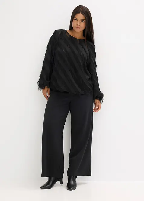 Blusa con dettagli frangiati, bonprix