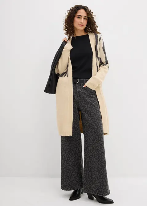 Maxi cardigan zebrato, bonprix