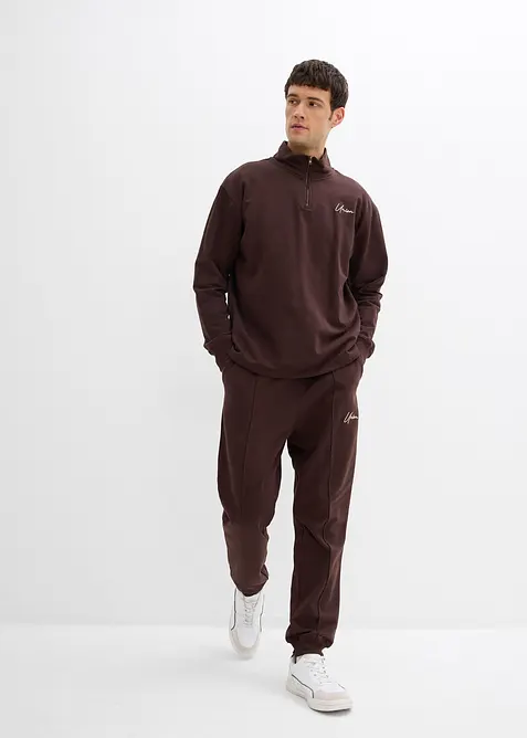 Tuta sportiva in puro cotone (set 2 pezzi), loose fit, bonprix