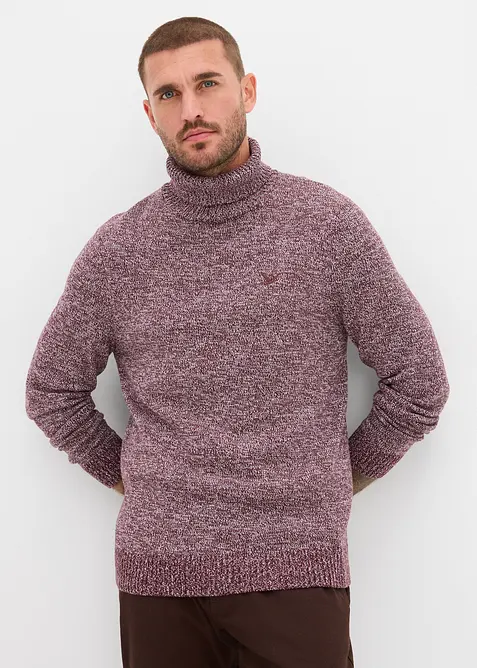 Maglione a collo alto con cotone, bonprix