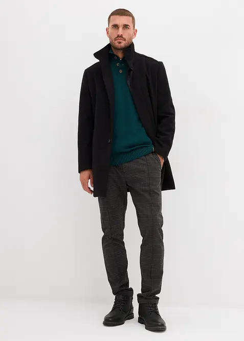 Maglione con bottoni in misto cotone morbido, bonprix