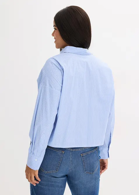 Blusa oversize in misto cotone, bonprix