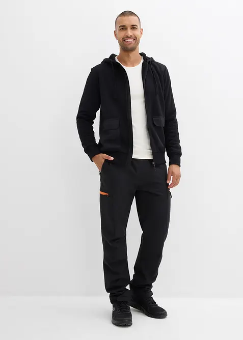 Felpa con zip, cappuccio e fodera teddy, bonprix