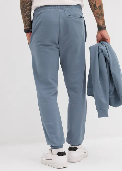 Pantaloni eleganti in morbida felpa di misto cotone con piega cucita, bonprix