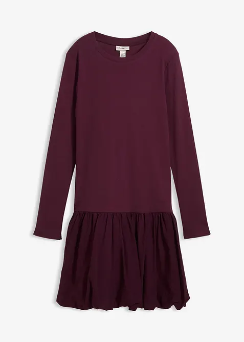 Abito in maglina con gonna a palloncino, bonprix