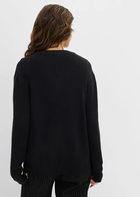 Cardigan girocollo in filato fine, bonprix