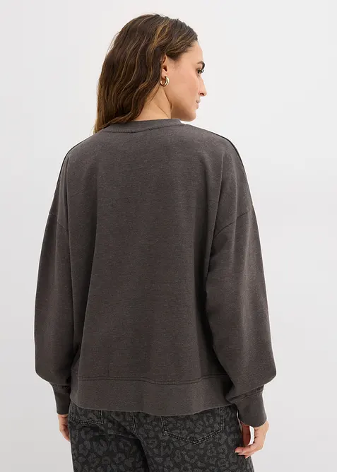 Felpa oversize in misto cotone, bonprix
