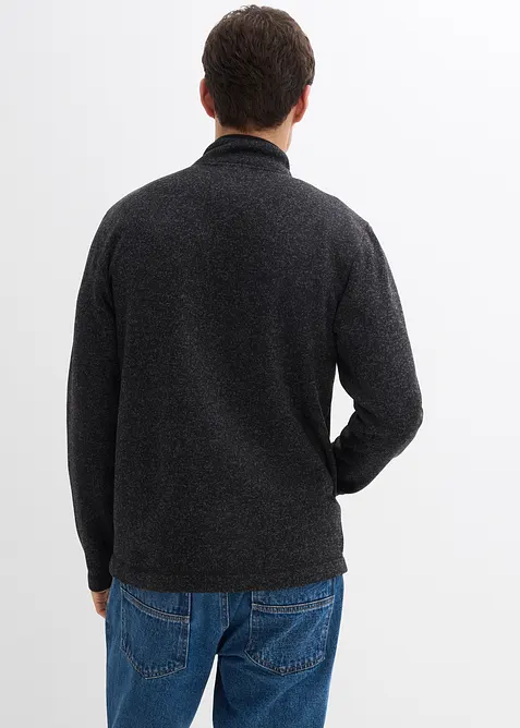 Giacca in pile lavorato a maglia con pratiche tasche zippate, bonprix