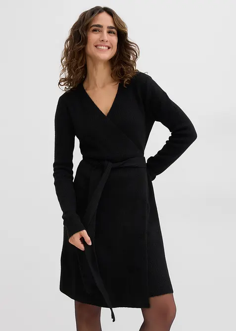 Abito di maglia pr&eacute;maman a portafoglio, bonprix