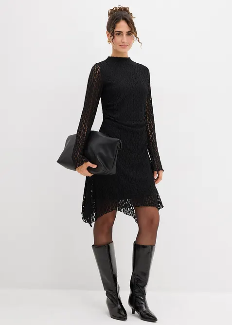 Abito in pizzo con orlo a punte, bonprix