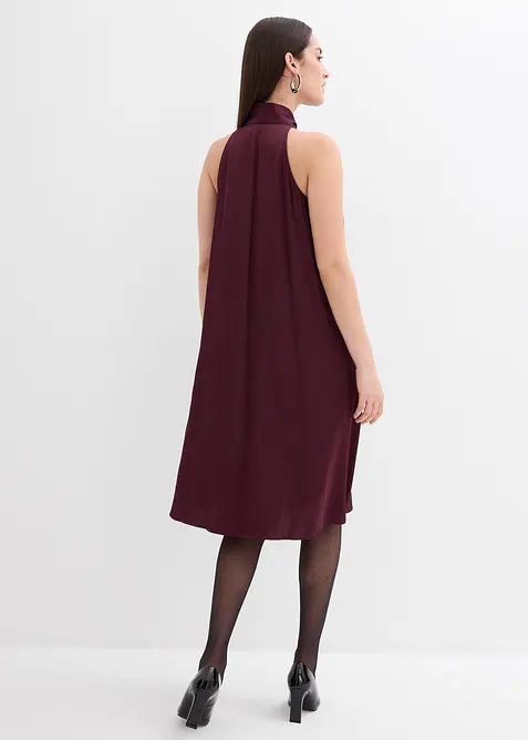 Abito midi in satin di misto viscosa, bonprix