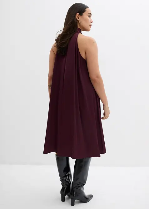 Abito midi in satin di misto viscosa, bonprix