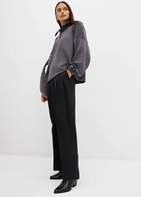 Felpa oversize in tessuto effetto neoprene, bonprix