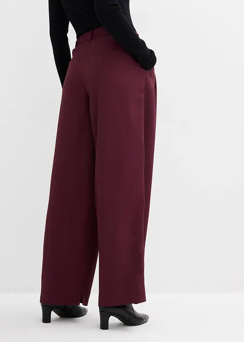 Pantaloni con pinces, girovita comodo e spacchetti, bonprix