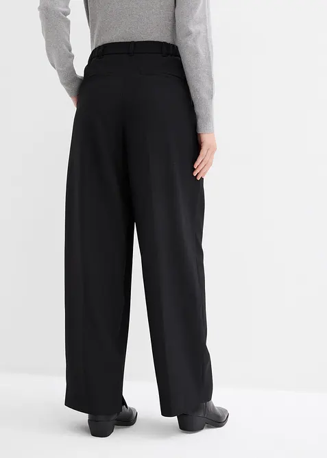 Pantaloni con pinces, girovita comodo e spacchetti, bonprix