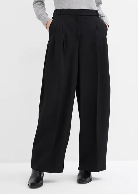 Pantaloni con pinces, girovita comodo e spacchetti, bonprix