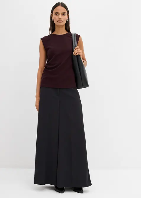 Top in cr&ecirc;pe con fibbia decorativa, bonprix