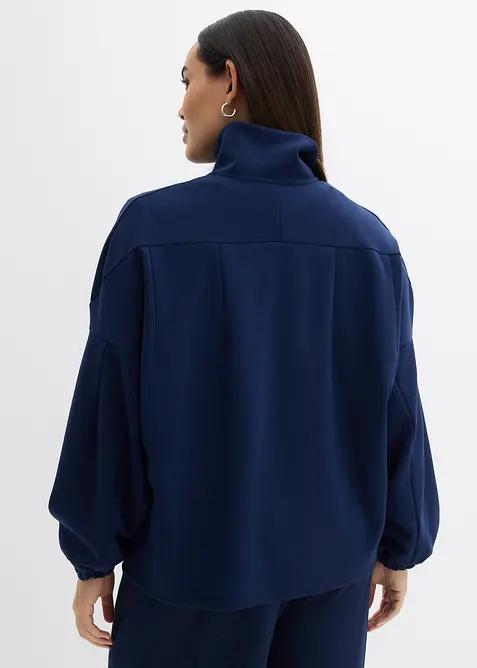 Felpa oversize in tessuto effetto neoprene, bonprix