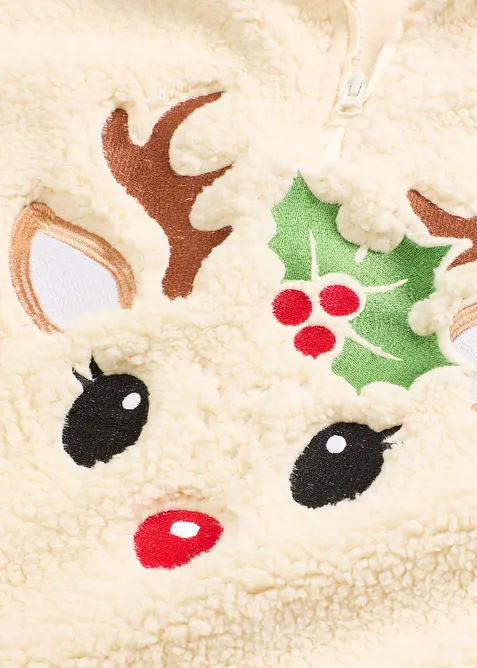 Tuta da casa in teddy con pantaloni in pile, bonprix