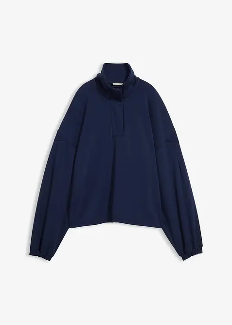 Felpa oversize in tessuto effetto neoprene, bonprix