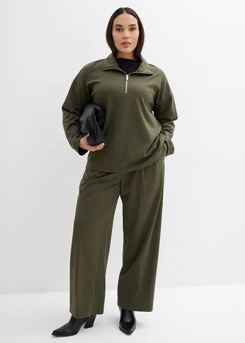 Pantaloni con pinces in misto viscosa, bonprix