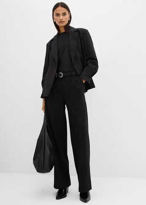 Pantaloni con pinces in misto viscosa, bonprix