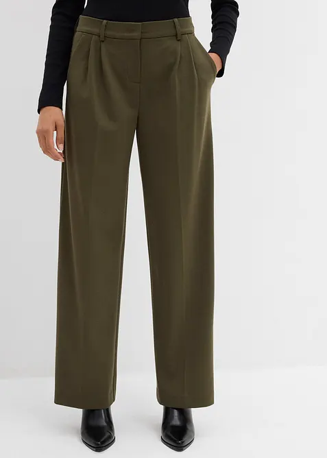 Pantaloni con pinces in misto viscosa, bonprix