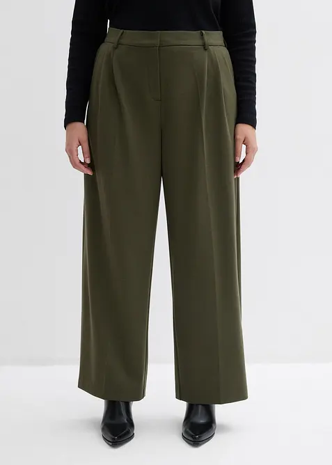 Pantaloni con pinces in misto viscosa, bonprix
