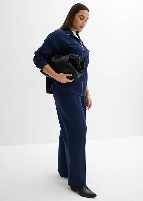 Pantaloni bootcut in misto viscosa leggermente lucido, bonprix