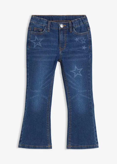Jeans bootcut termici, vita media, bonprix