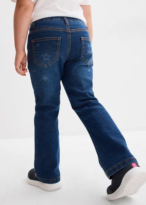 Jeans bootcut termici, vita media, bonprix