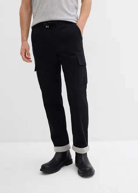 Pantaloni termici tapered con elastico in vita, relaxed fit, bonprix