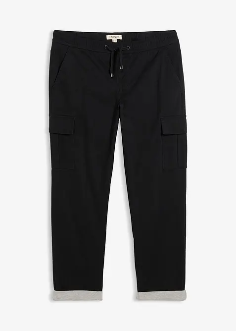 Pantaloni termici tapered con elastico in vita, relaxed fit, bonprix