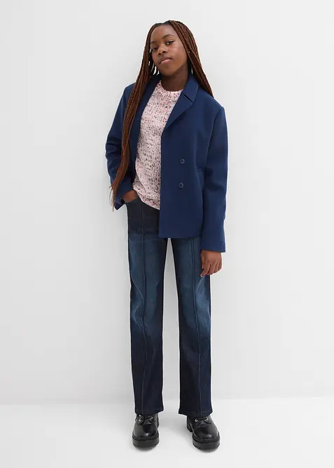 Jeans wide leg, vita media, bonprix