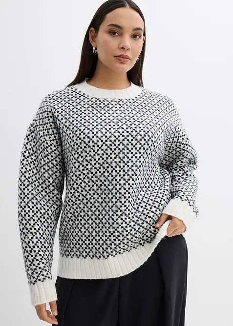 Maglione in filato fine con percentuale di lana, bonprix