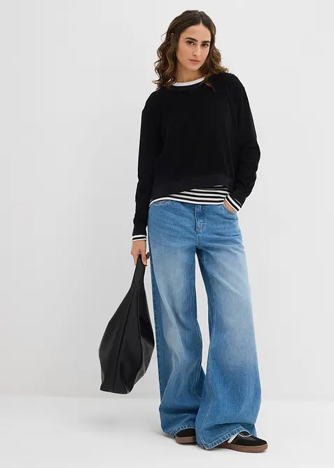 Felpa in spugna morbida, bonprix