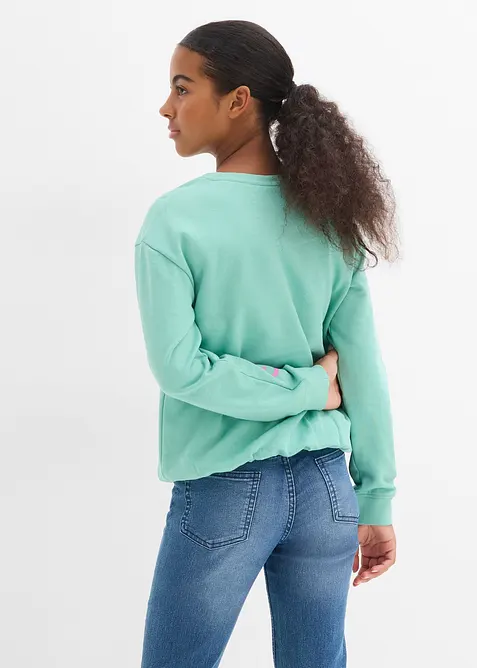 Felpa in puro cotone biologico con orlo a palloncino, bonprix