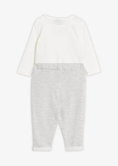 Set da cerimonia - body con gilet, papillon e pantaloni in puro cotone biologico (set 3 pezzi), bonprix