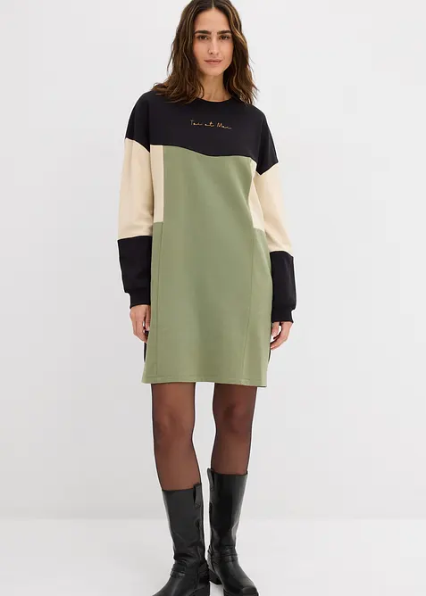 Abito in felpa di puro cotone, bonprix