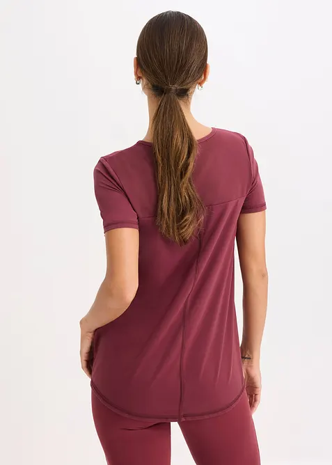 Maglia per sport ultra morbida con inserto in mesh, ad asciugatura rapida, bonprix