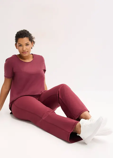 Pantaloni sportivi termici a gamba dritta in tessuto morbido, bonprix