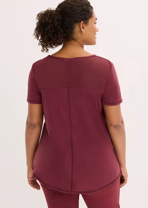 Maglia per sport ultra morbida con inserto in mesh, ad asciugatura rapida, bonprix