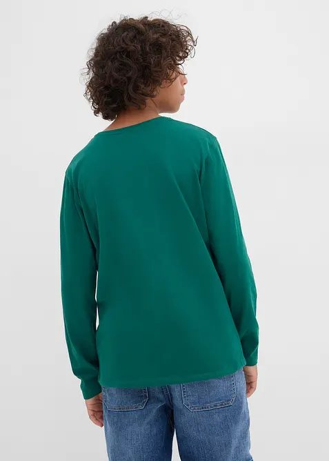 Maglia a maniche lunghe con motivo natalizio di Snoopy in puro cotone, Peanuts