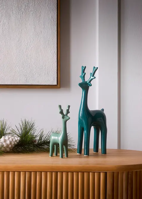 Statuetta decorativa alce (set 2 pezzi), bonprix